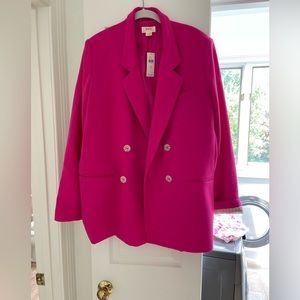 Hot pink Maeve blazer, new from Anthropologie